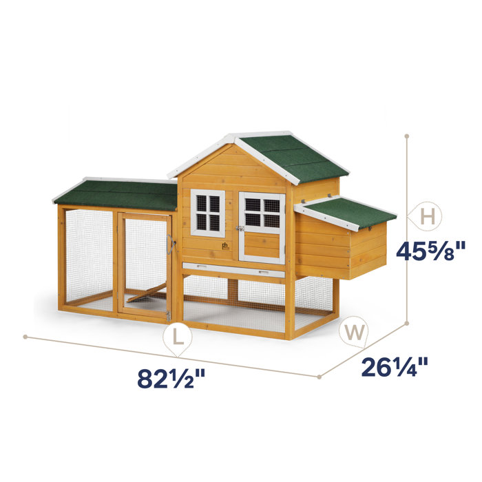 Tucker Murphy Pet™ Abrianna Chicken Coop with Chicken Run for up to 3